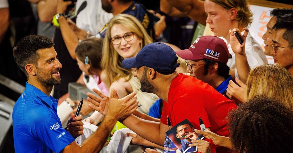 Djokovic segrade och musicerade i luften.