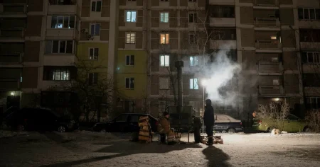 Ingen ström, ingen värme – men Ukrainas kampvilja slocknar inte