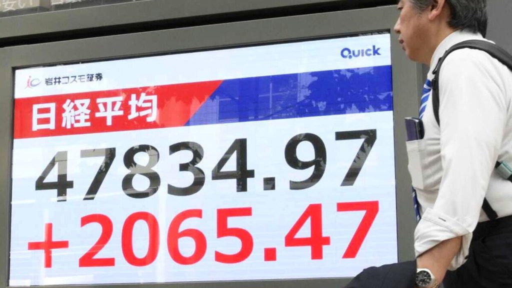 Bred uppgång i Asien, rekord i Tokyo