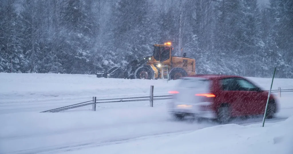 Efter röda snövarningen: Lugn natt i Ångermanland