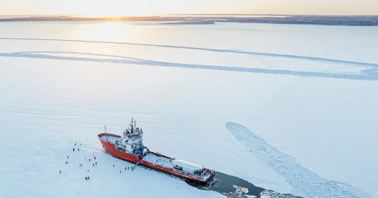 Alice, 7, flyter bland isflak – reste 1 300 mil