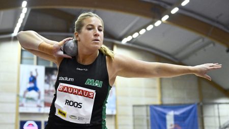Fanny Roos sätter personligt inomhusrekord i kulstötning med 19,45 meter inför Världscupen