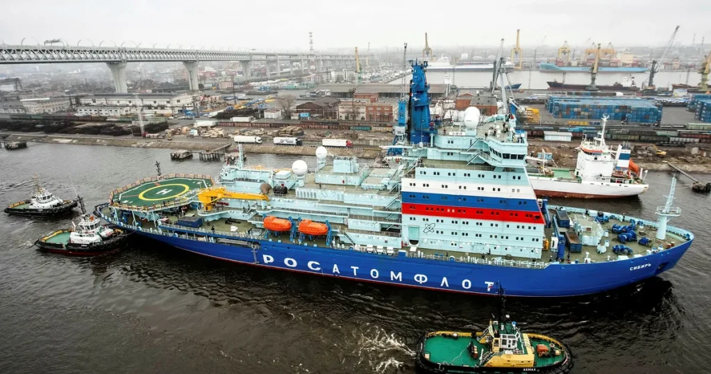 Tjocka isar kan lamslå rysk oljeexport – kallar in atomdriven isbrytare