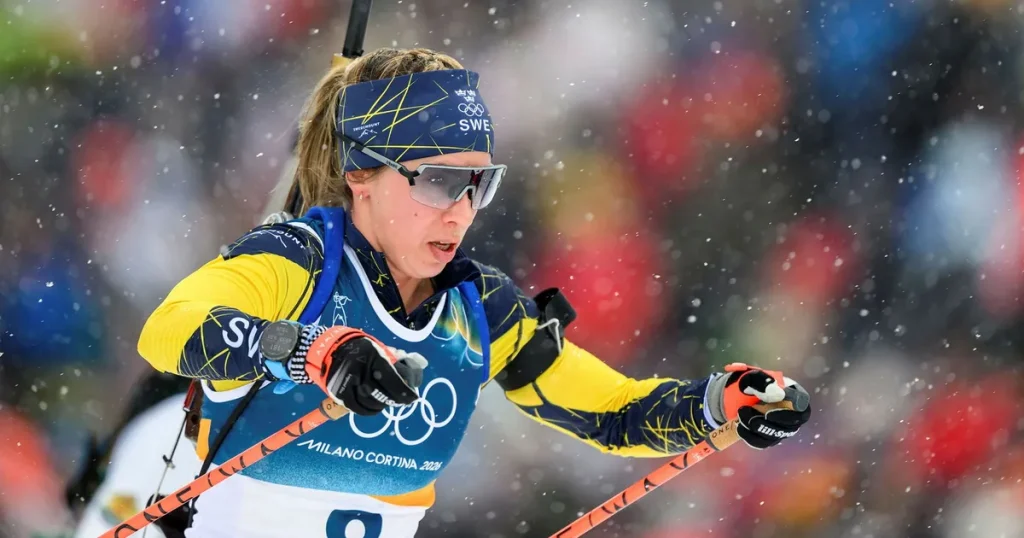 Anna Magnusson var på väg mot medalj – omåkt på slutvarvet