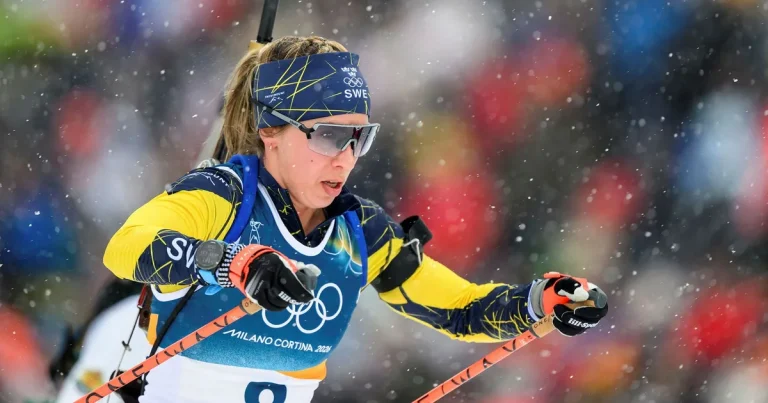 Anna Magnusson var på väg mot medalj – omåkt på slutvarvet