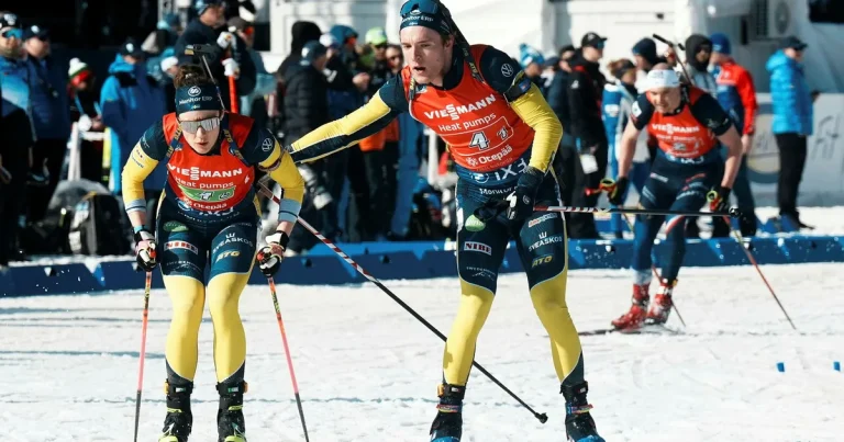 Sverige vann blåsig stafett – trots straffrunda