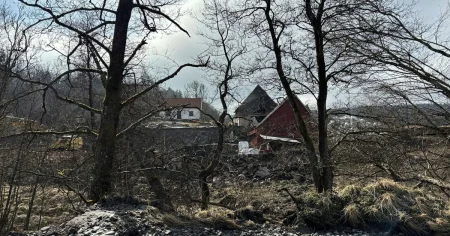 Gården slets med i jordskredet – häst saknas