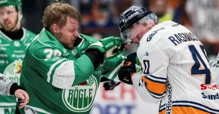 Stökigt när Rögle vann på knock – på väg mot final