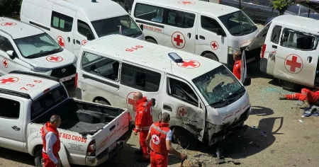 Israelisk attack mot Röda korsets center i Libanon