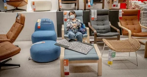 En tupplur på Ikea i Peking är gratis