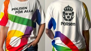 Poliser förbjudna att bära uniform i Pride-parad, men får ha på sig regnbågsfärgade T-shirts