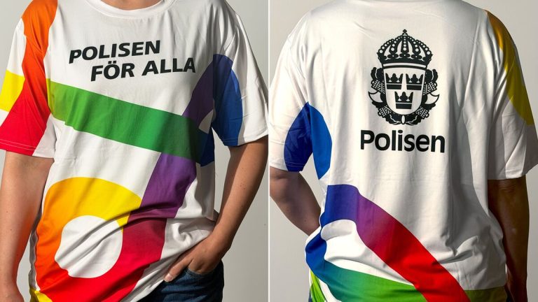 Poliser förbjudna att bära uniform i Pride-parad, men får ha på sig regnbågsfärgade T-shirts