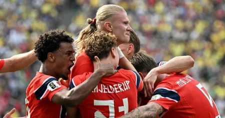 Haaland sänkte Brasilien – Norge vidare