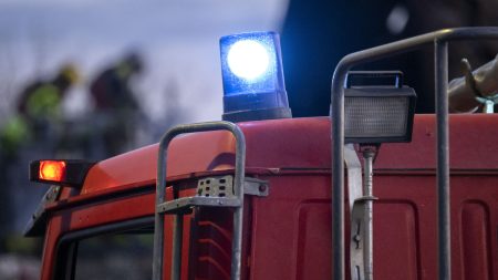 Större brand i centrala Laholm, en gripen misstänkt för grov mordbrand