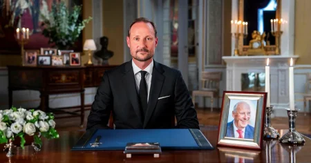 Kung Haakon hyllade Harald: ”Tack för att du var en så bra pappa”