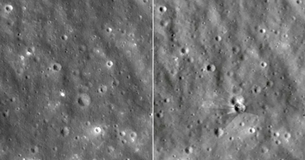 Månkraschen: Se Nasas nya bilder på kratern