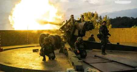 Taiwan övar på kinesisk attack – civila företag ska producera vapen