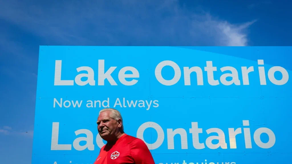 Kanada pikar Trump över namnbytet av Ontariosjön – Ford avtäcker skylt