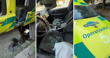 Svensk hjälpambulans attackerad i Ukraina