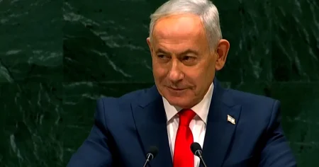 Många delegater lämnade salen under Netanyahus FN-tal