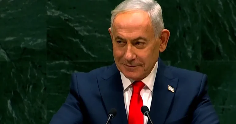 Många delegater lämnade salen under Netanyahus FN-tal