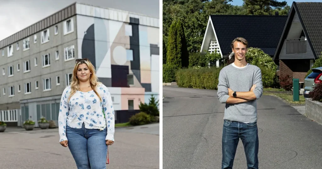 Förstagångsväljarna Sara och Oskar går till val i en delad stad