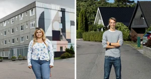 Förstagångsväljarna Sara och Oskar går till val i en delad stad
