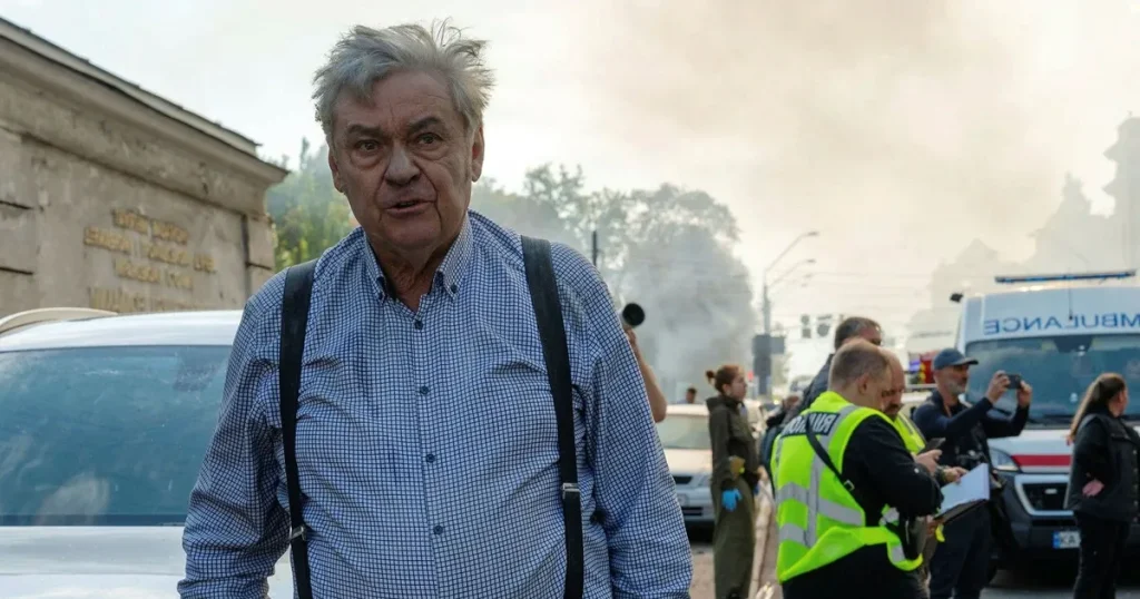 Ihor, 69, överlevde eldinfernot på akademin i Kiev