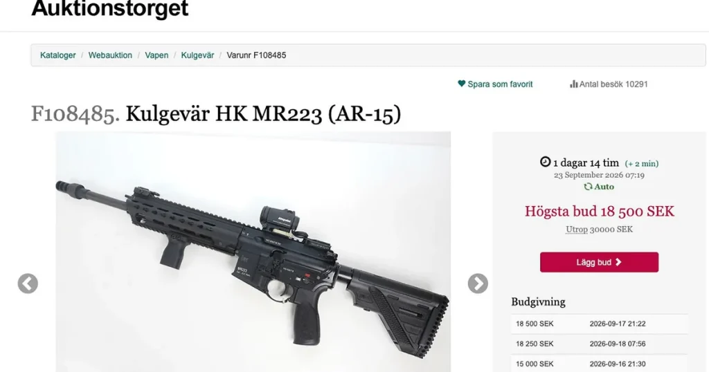 Dömda pedofilens vapen säljs av Kronofogden