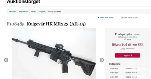 Dömda pedofilens vapen säljs av Kronofogden