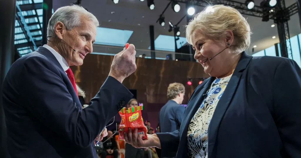 Norska S löste ny regering på valnatten