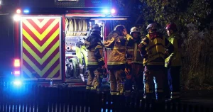 Sju barn skadade efter garagebrand i Fristad