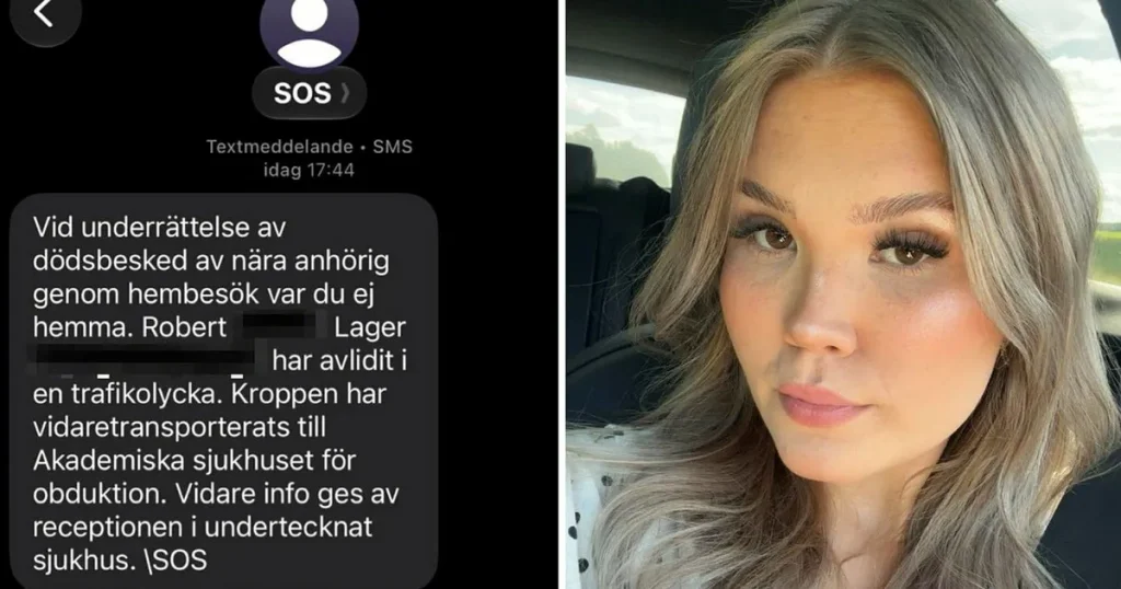 Hon fick sms om att pappan hade dött – var en bluff