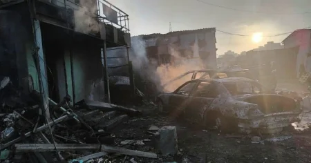 Många dödade i massivt anfall mot Ukraina i natt